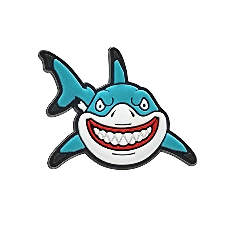 Strong Shark Shoe Charms per Crocs sandali uomo zoccoli spille donna badge Boy Girls Jeans decorazioni per bambini fibbia scarpe accessori