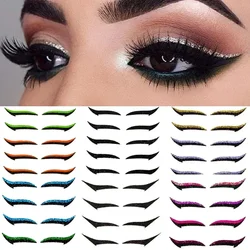 Glitter Double Eyelid set Line Stickers Fake Eyeliner Sticker Reusable Eyes Makeup Self-adhesive Sticker Eyes Beauty Accessories