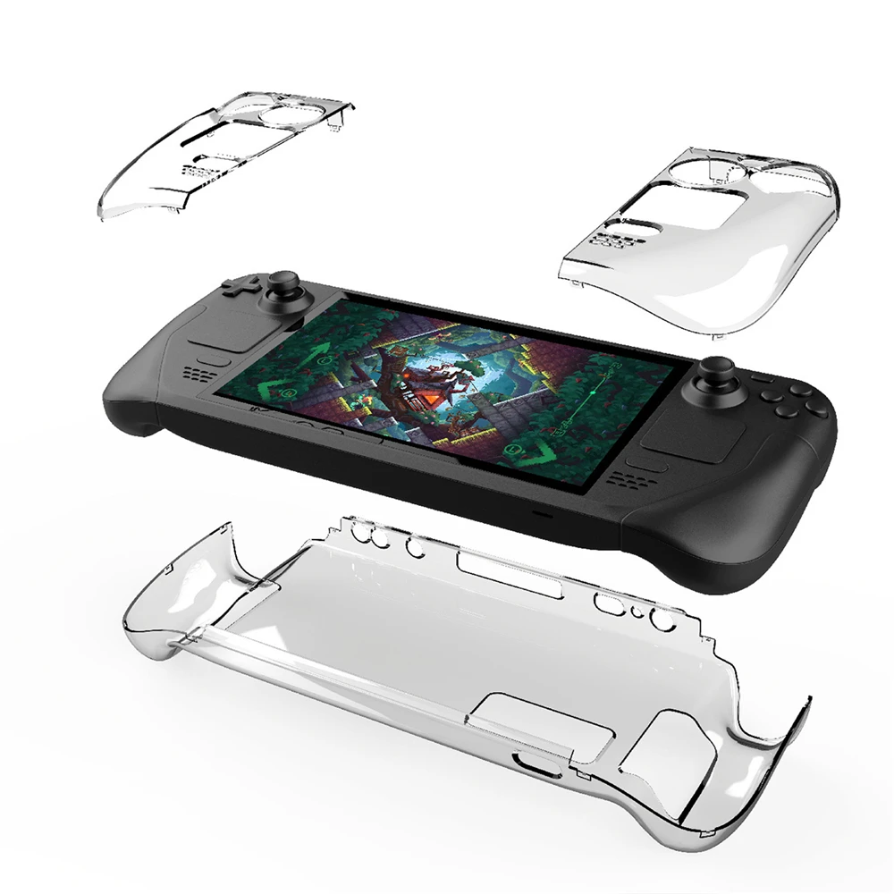 

for Steam Deck Host Split Crystal Protective Case Transparent PC Hard Gamepad Cover Game Console Shell