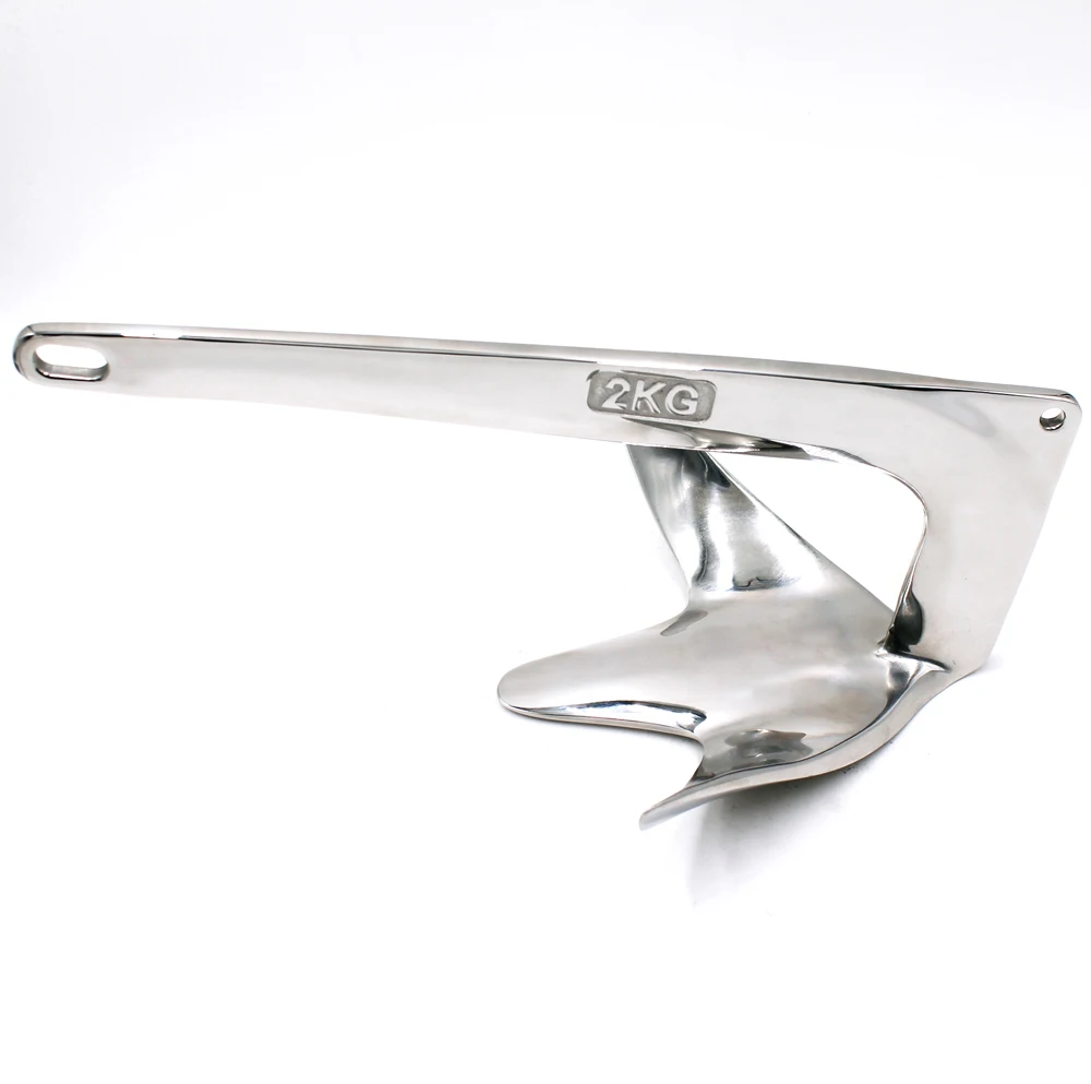 316 Stainless Steel Bruce Anchor for Marine Boat & Kayak 8kg with Polishing Accessory 3