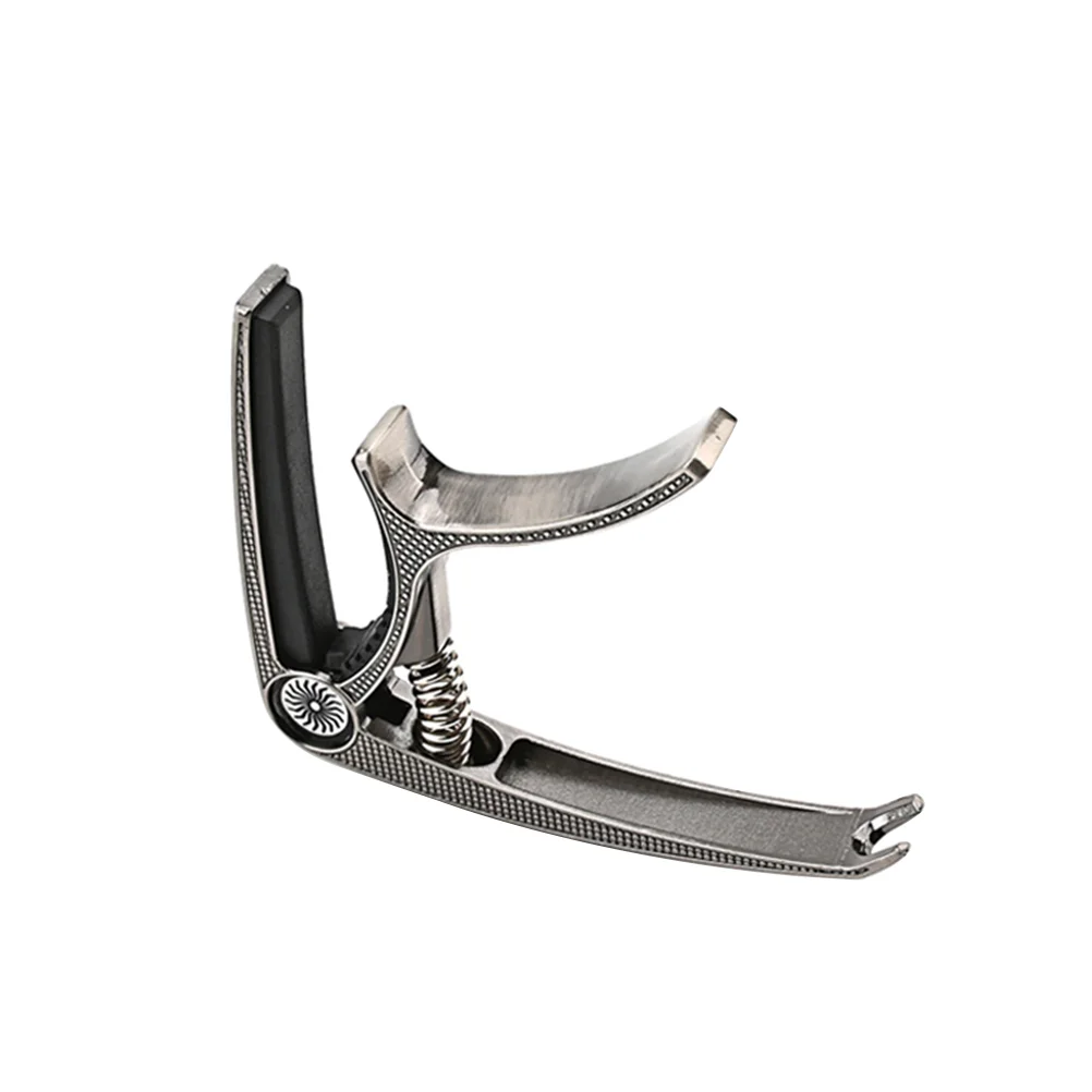 

Acoustic Guitar Capo Metal Clamp Part Tone Modified Clip Silver Supply Portable Accessory