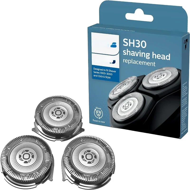 High-quality Genuine SH30/52 Shaving Heads Compatible with 1000, 2000, 3000, and 5000X Series Shavers - Essential Barber Shop Ac