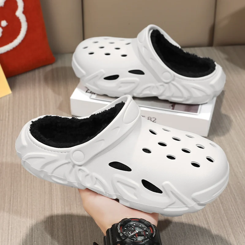 شبشب شتوي قباقيب فرو قطيفة للنساء والرجال شباشب فروي دافئة للأزواج موجزة داخلي أحذية قطنية منزلية شرائح منفوشة غير رسمية