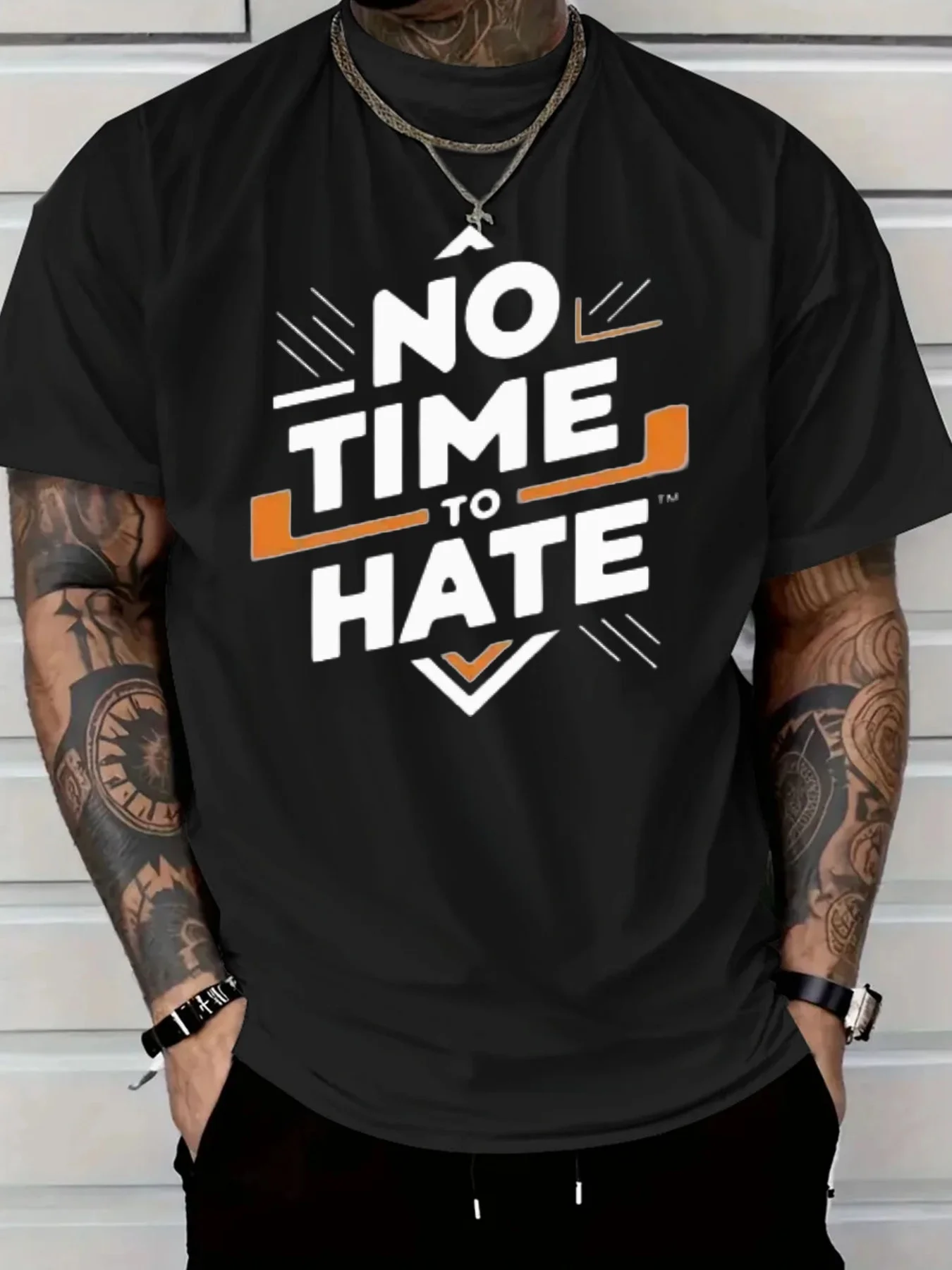 2025 New Men's Casual Pure Cotton T-shirt, Comfortable T-shirt with Graphic Design Suitable for Daily Wear, Men's Summer Outdoor Clothing.