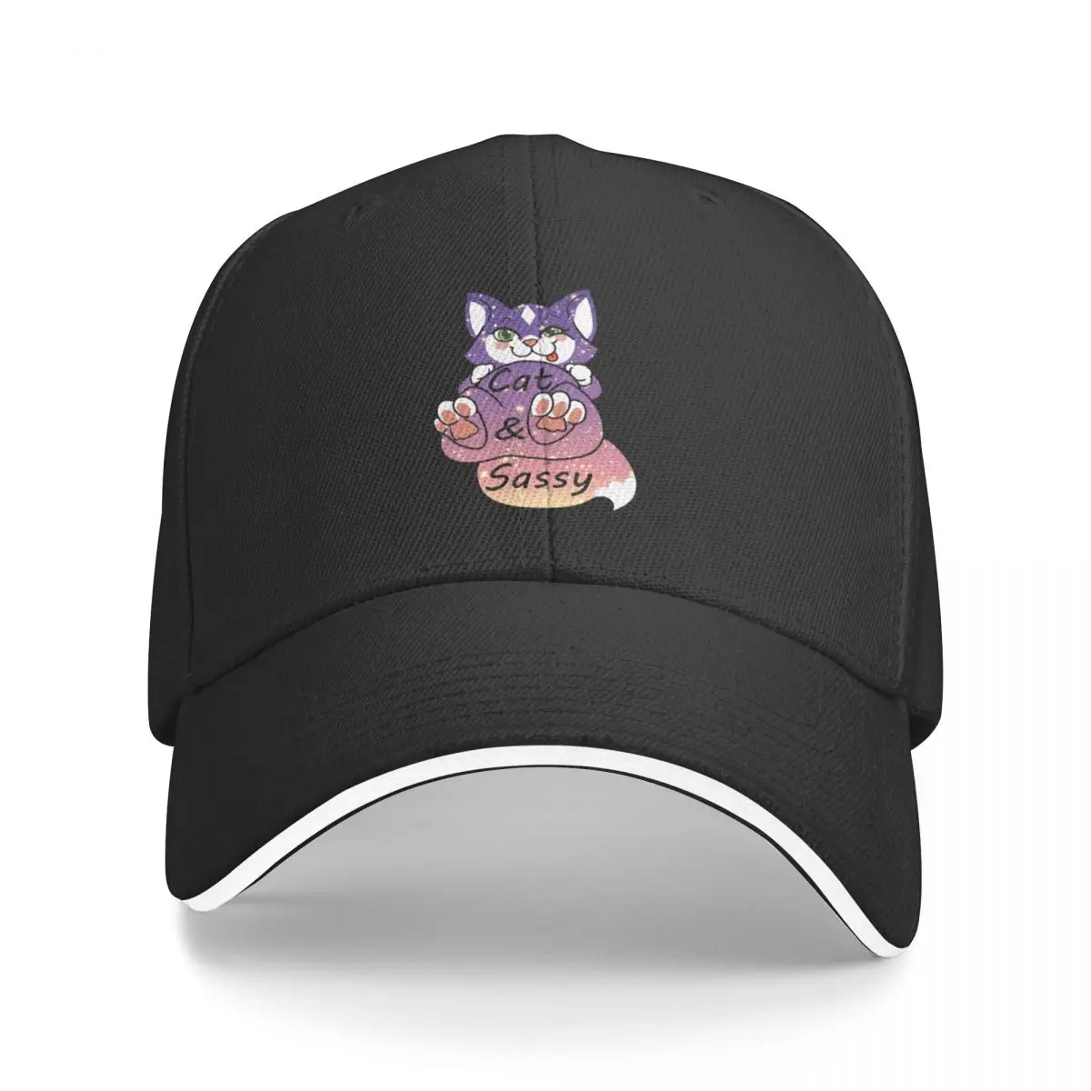 Cat & Sassy - Glitter Edition Baseball Cap Military Cap Man Hip Hop Anime Hat Luxury Cap Women's 2025 Men's