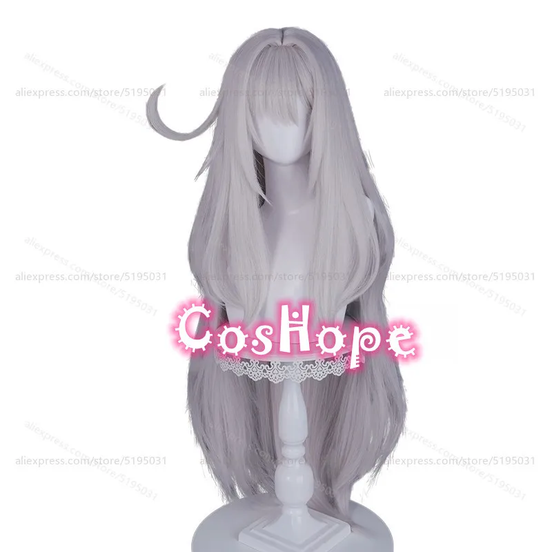 Ronova 코스프레 가발 98cm 긴 회색 핑크 가발 코스프레 애니메이션 내열성 합성 가발 할로윈 카니발 파티 의상