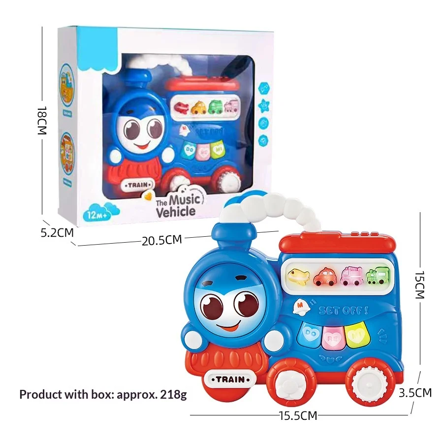 Cartoon music electronic piano cartoon train ship acousto-optic finger piano gift from the best collector