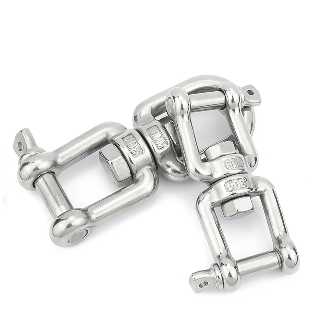 304 Stainless Steel 360 Degree Rotating 8-Shaped Chain Snap Ring Connecting Hook Swivel Universal Hardware Accessories