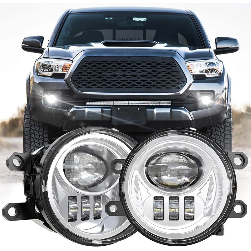 Chrome Tacoma led fog light passing lamp for Toyota 2016 2017 2018 2019 Tacoma led driving light