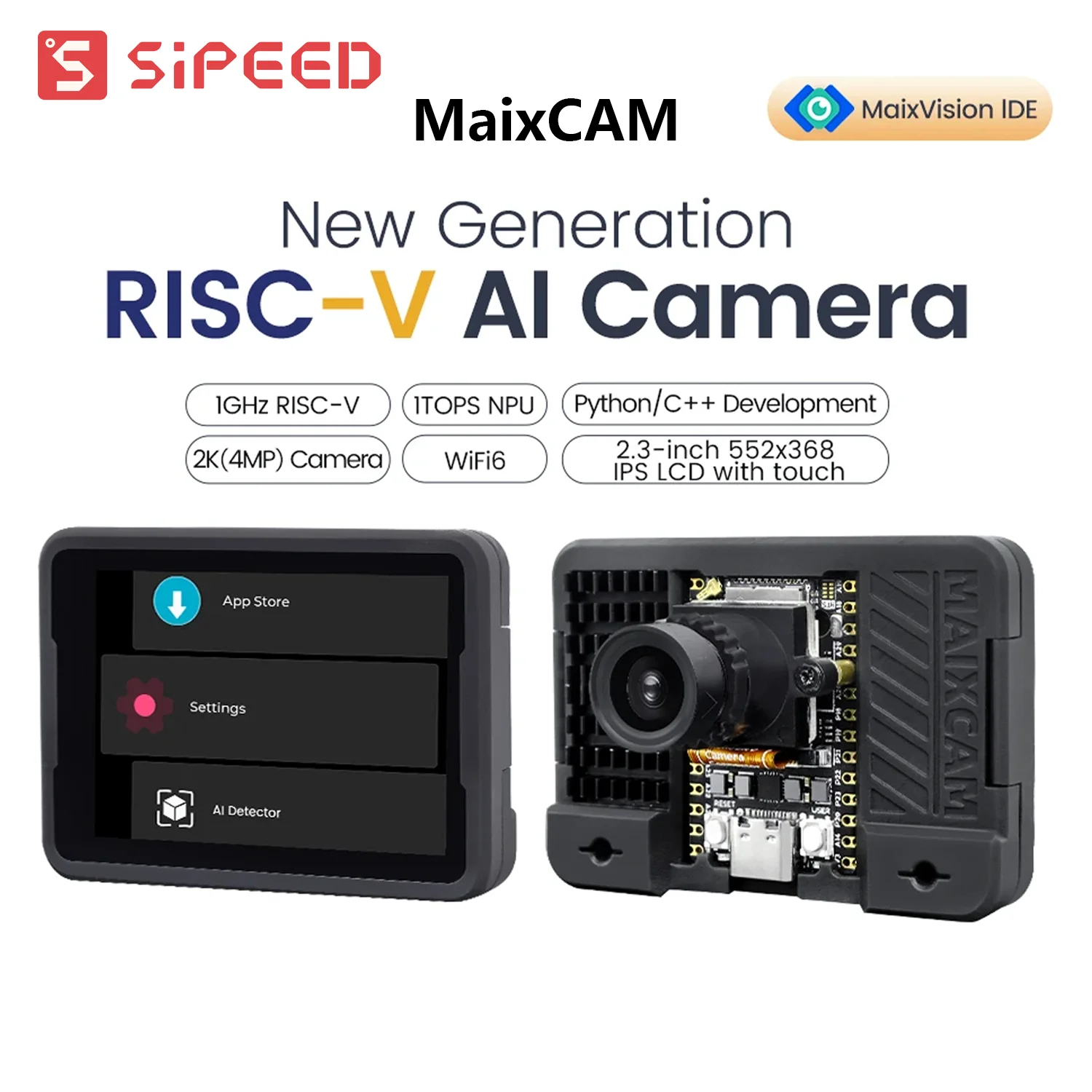 Sipeed MaixCAM RISC-V Development Board C906 NPU RISCV AI Visual Camera Audio Serial Port WIFI6 1TOPS NPU