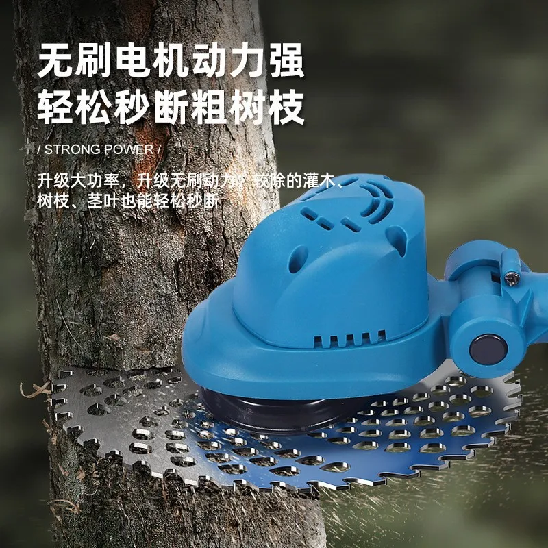 9 inch high power brushless lithium battery lawn mower 21V rechargeable household small lawn mower portable lawn mower