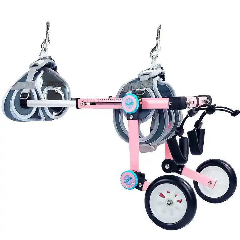 كرسي متحرك أطراف الشلل إعادة التأهيل الصغيرة التنقل المعونة عربة المعاقين القط مساعدة تيدي كلب الهنود دعم الساق #1