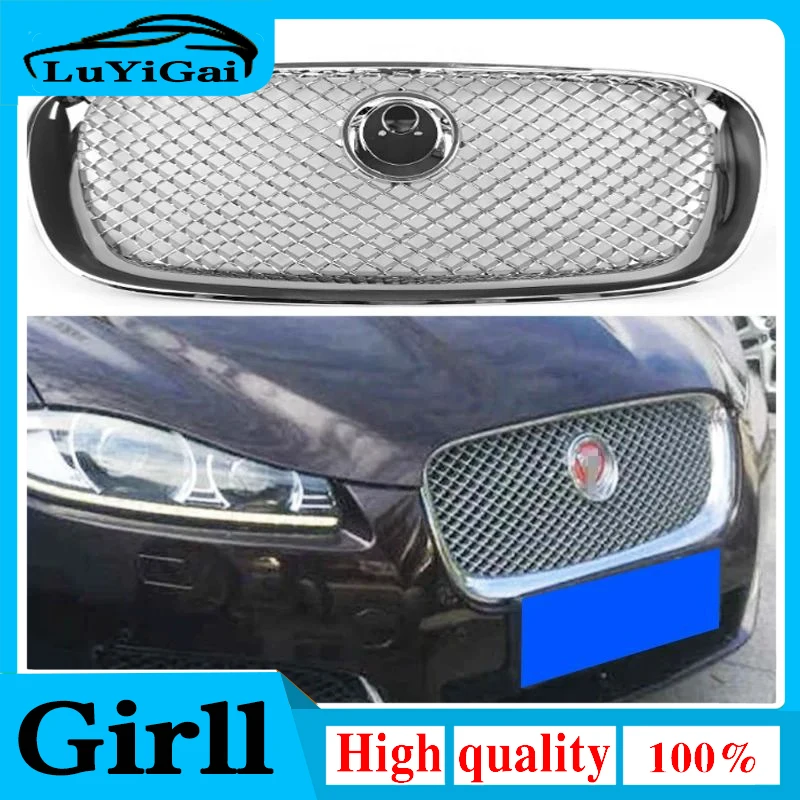 

For Jaguar xf XF 2008-2016 Car-styling ABS Front Grill Cover Trim Auto Replacement Parts 1PC