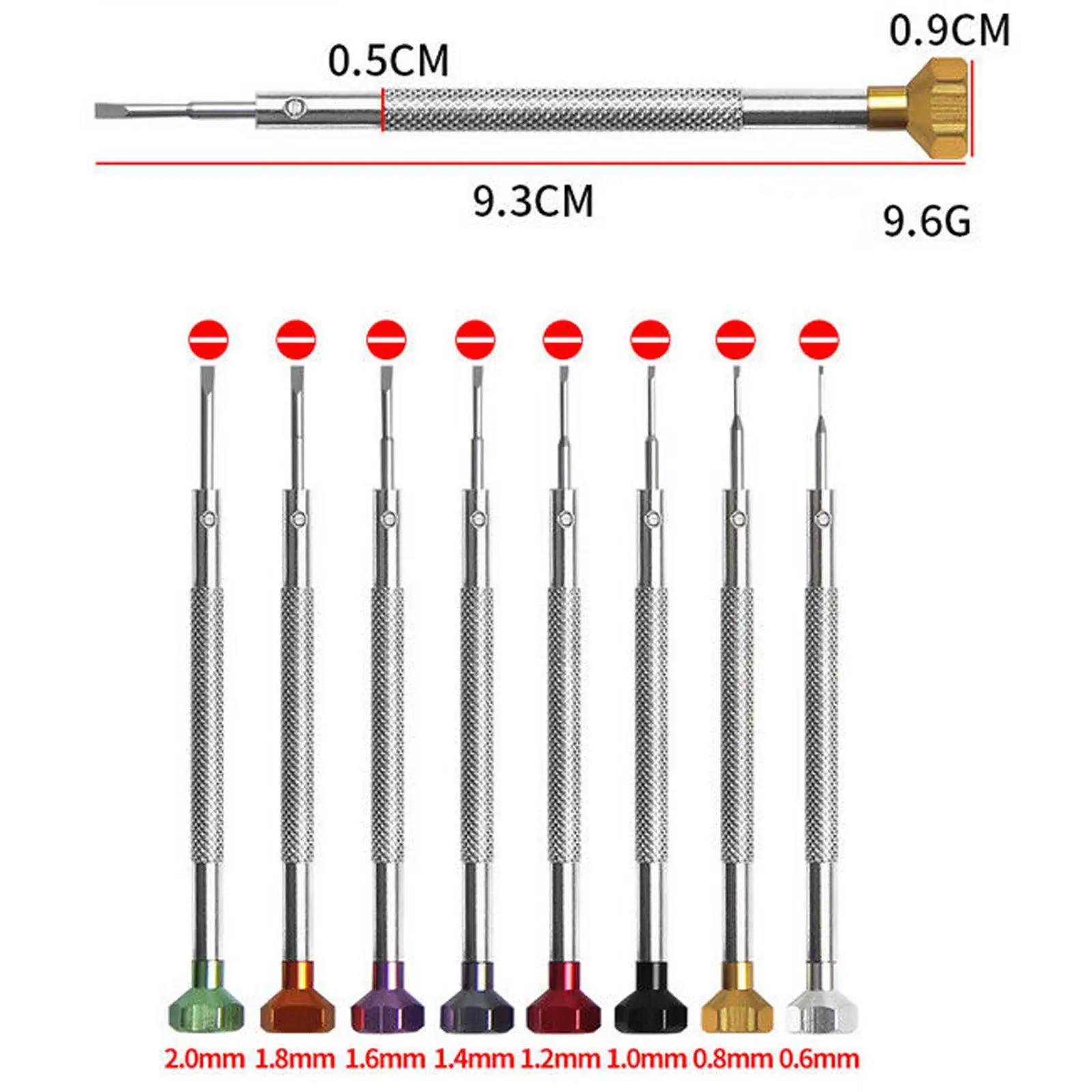 8x набор отверток для ювелиров, набор отверток для часов разных размеров, часовщики