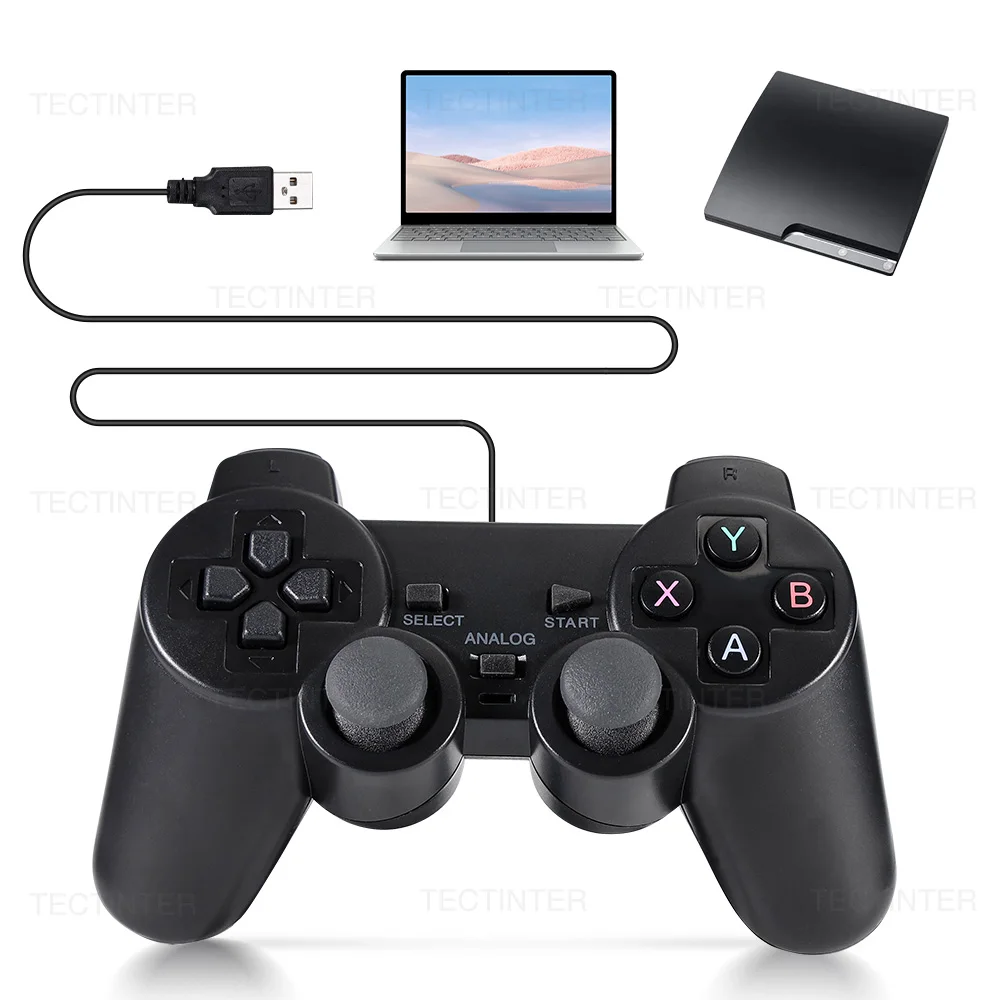 Wired USB PC Game Controller Dual Vibration Android Gamepad For Playstation 3 Joypad Joystick Controle For PS3 Accessories