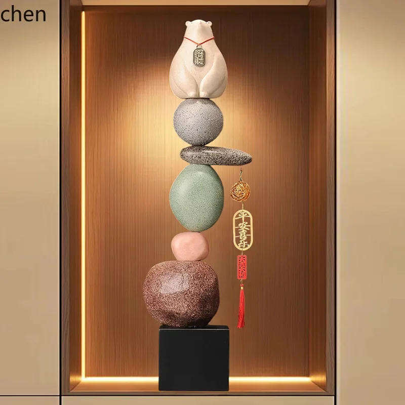 Fortune Comes and Goes Entrance Doorway Ornament Landscaping Welcoming Pine TV Cabinet Decoration Warm Home Moving Gift
