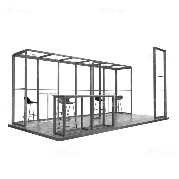 6x6 Exhibition Booth 20x20 Modular Custom Free Flooring Advertising Tradeshow Booth