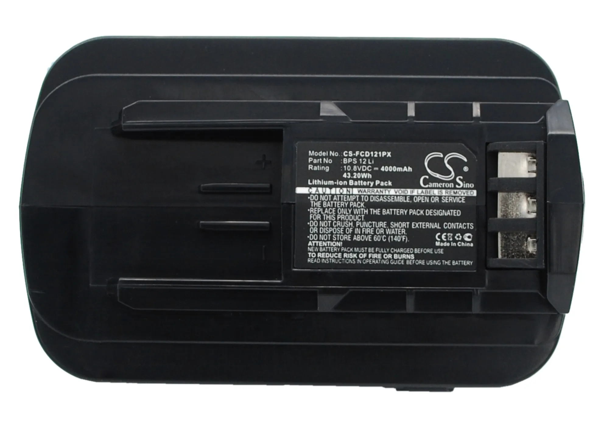 

Сменный аккумулятор CS для беспроводной дрели Festool T12+3, PN: BPS 12 Li, 494831, 495479, 4000 мАч / 43.2 Вт·ч