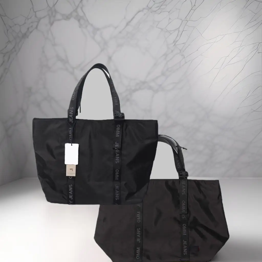 

Большая сумка-тоут с буквенным принтом, большая сумка из плетеного ремня Capaci, модная дорожная сумка из нейлонового материала, складная сумка