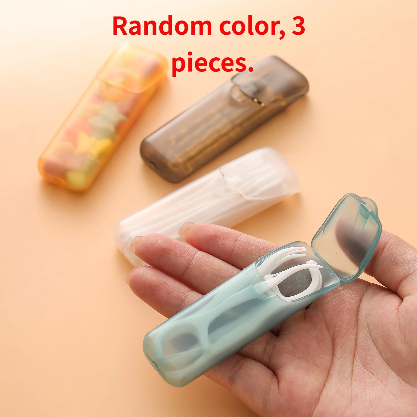 Portable Floss Storage Box Pill Box Mini Toothpick Storage Box Ultra-Small Storage Box PP Transparent Material Dental Floss Box