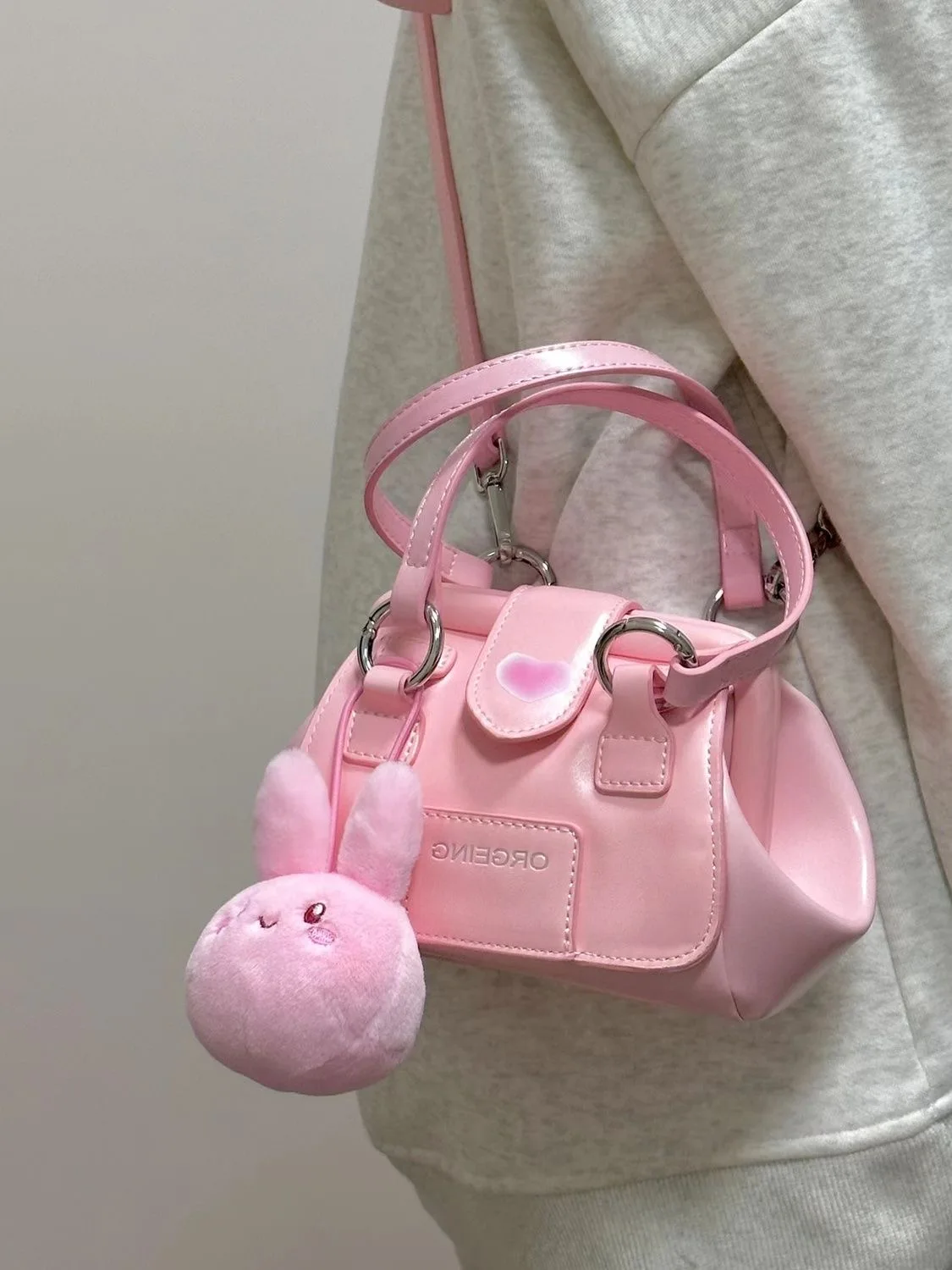 Pink Crossbody Bags for Women Luxury Designer Long Strap Cute Handbag Trend 2023 Vintage Small Shoulder Bag For Girls Summer New