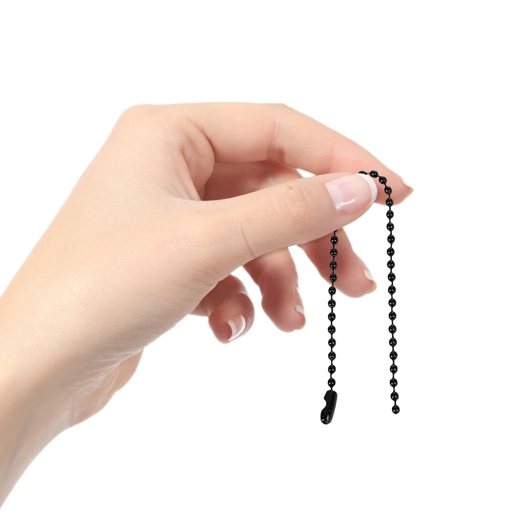 

100pcs 2.4Mm Ball Rust-Resistant Polished Metal Bead Chain For Diy Jewelry Making Dog Tags Pendant Necklaces Decor Connector