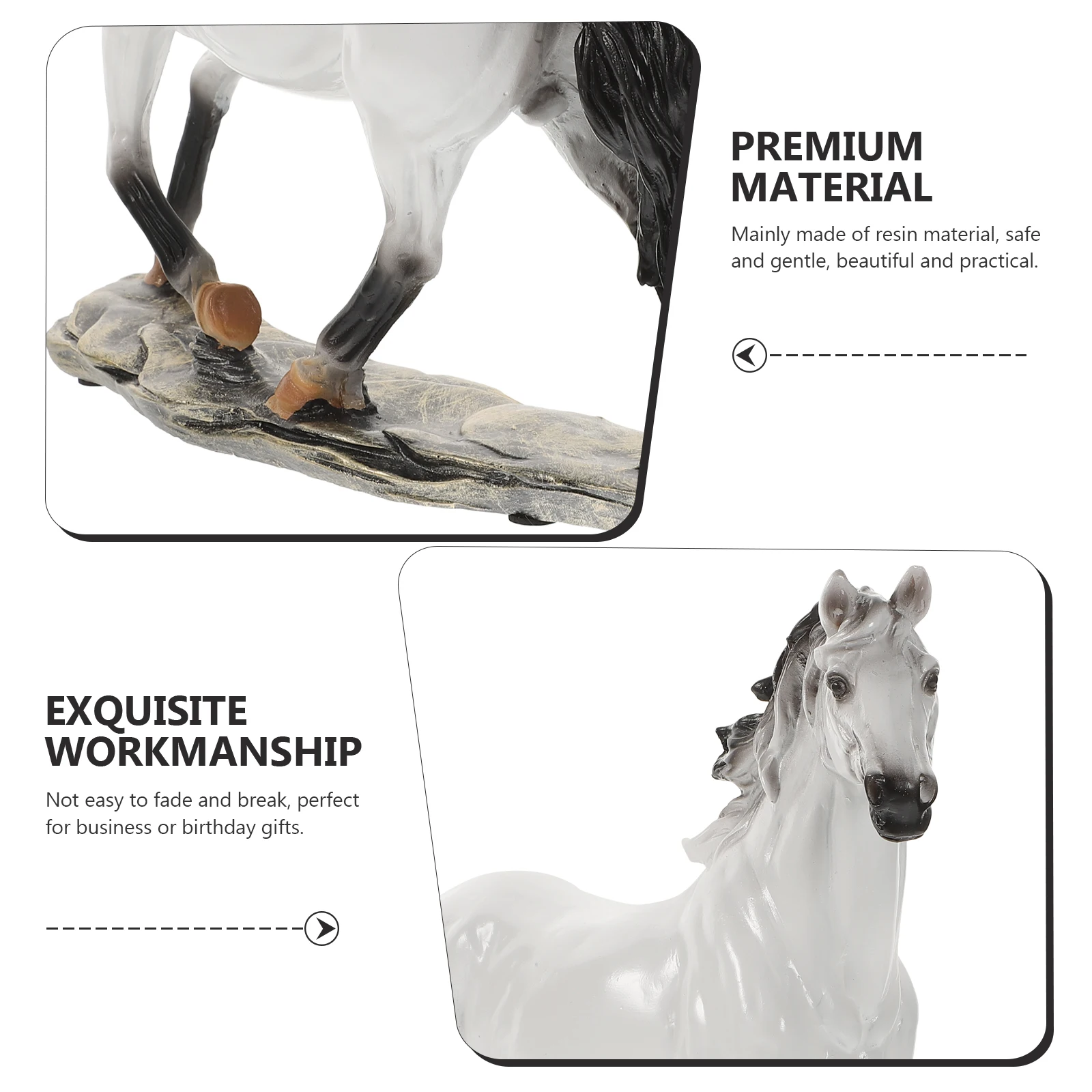 

Running Horse Decoration Desktop Ornament Decorative Statue Household Statues and Sculptures Synthetic Resin Figurines