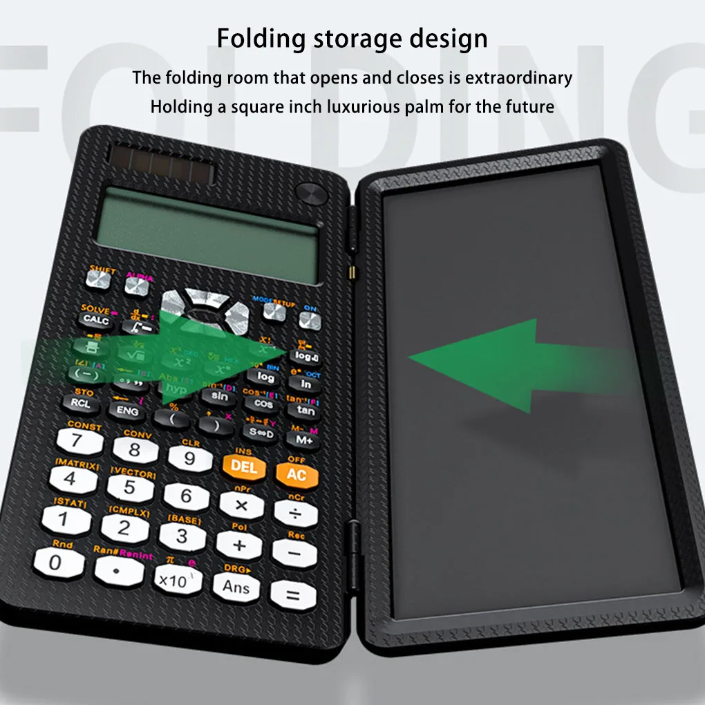 Notepad científico, dispositivo cálculo quadrado