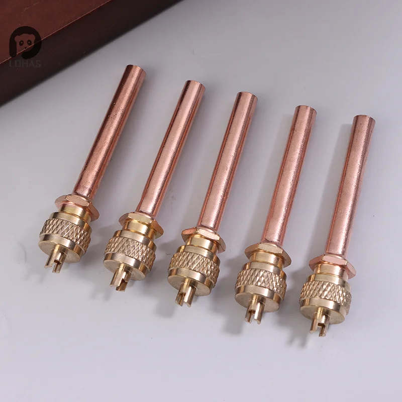 5Pcs Air Conditioner Refrigeration Access Valves 6MM OD Tube Filling Par 20CC Spare Part Replacement Stem Core Filling Parts