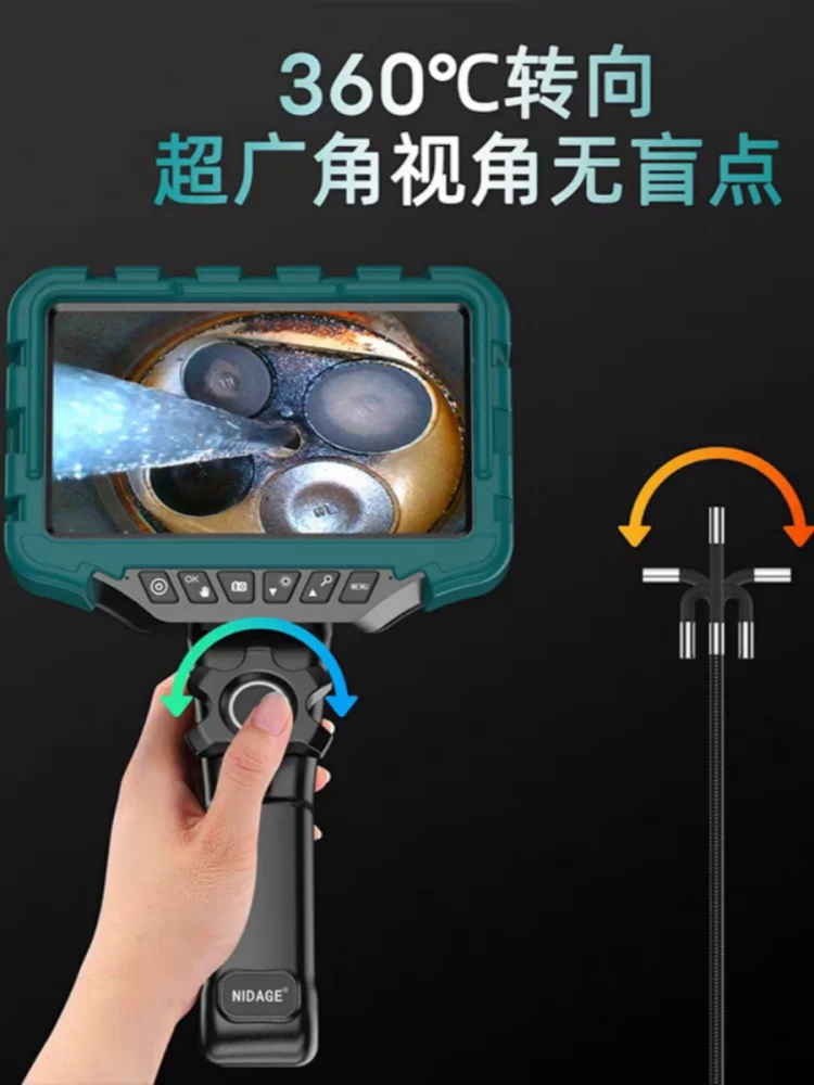 endoscope automotive maintenance detection engine cylinder carbon deposition valve wide angle camera