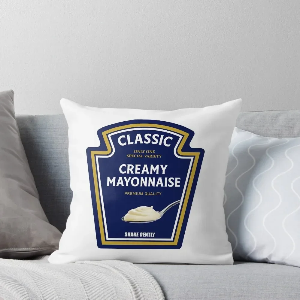 Mayonnaise Halloween 2023 Costume Family Group Matching Couple Ketchup Mustard Mayo Throw Pillow Pillow Decor Anime pillow