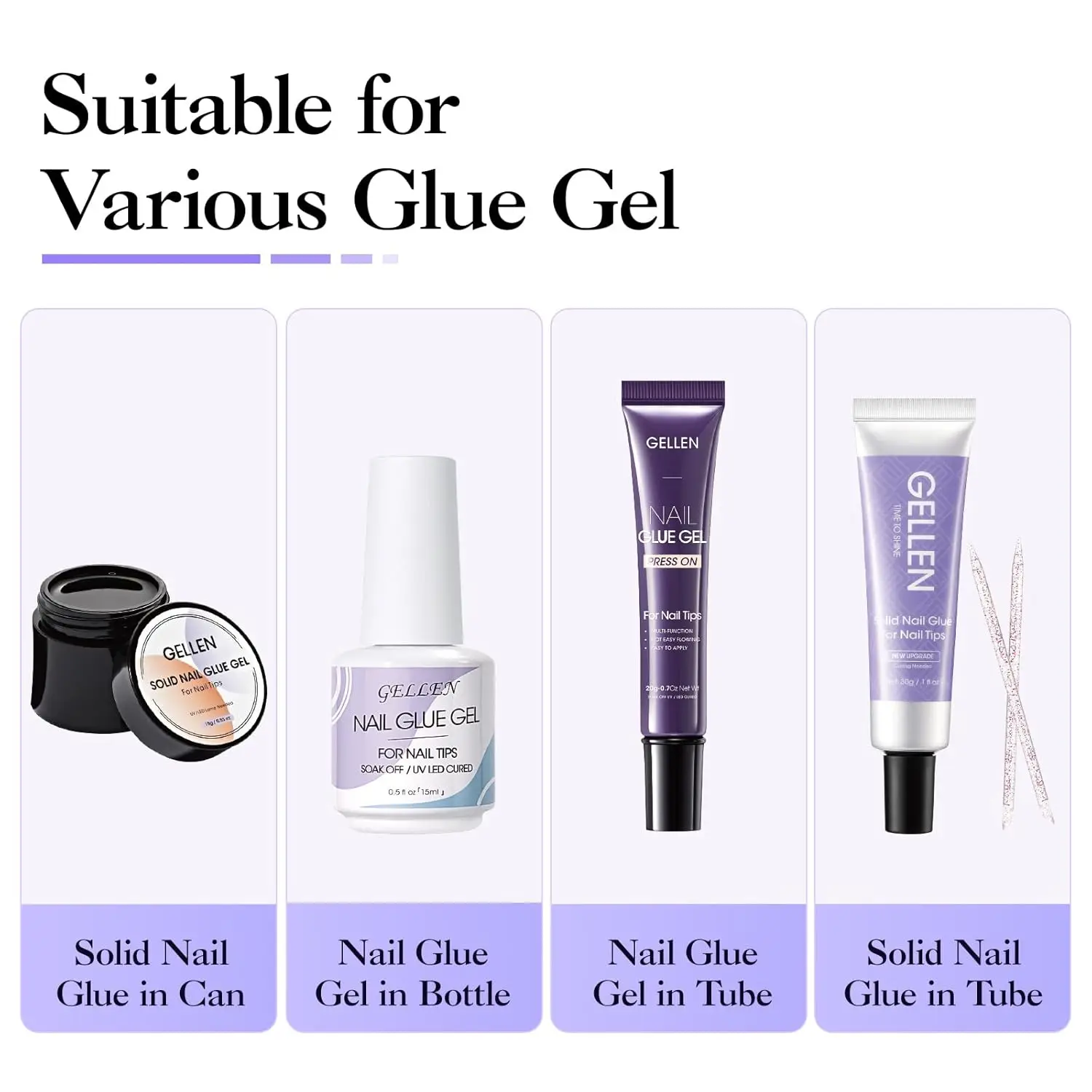 Gellen Debonder Nails Nagellackentferner zum Aufdrücken, 40 ml, UV-Kleber, sanft, nicht ureton, falsche Gelspitzen, Zubehör, geruchlos