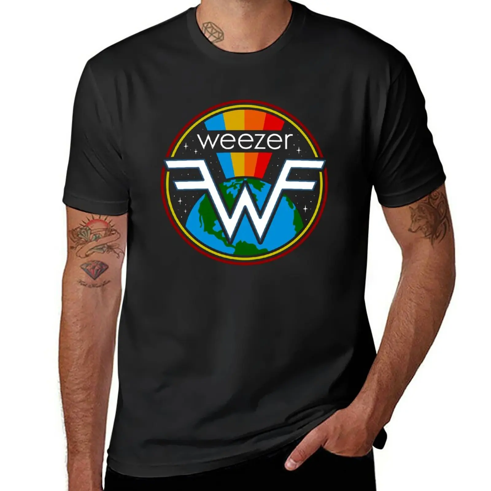 

best weezer band T-Shirt plus sizes summer top kawaii clothes quick drying t shirt men