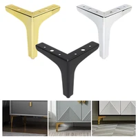 Patas de muebles de Metal de 10/13/15/17cm, patas de sofá para muebles triangulares dorados y negros para gabinete, cama, mesa de centro, patas de repuesto