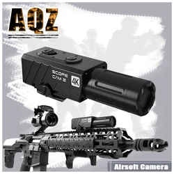 4K Airsoft Camera 4x Digital Zoom HD Mini WiFi Action Camera for Airsoft Paintball Hunting Tactical Training