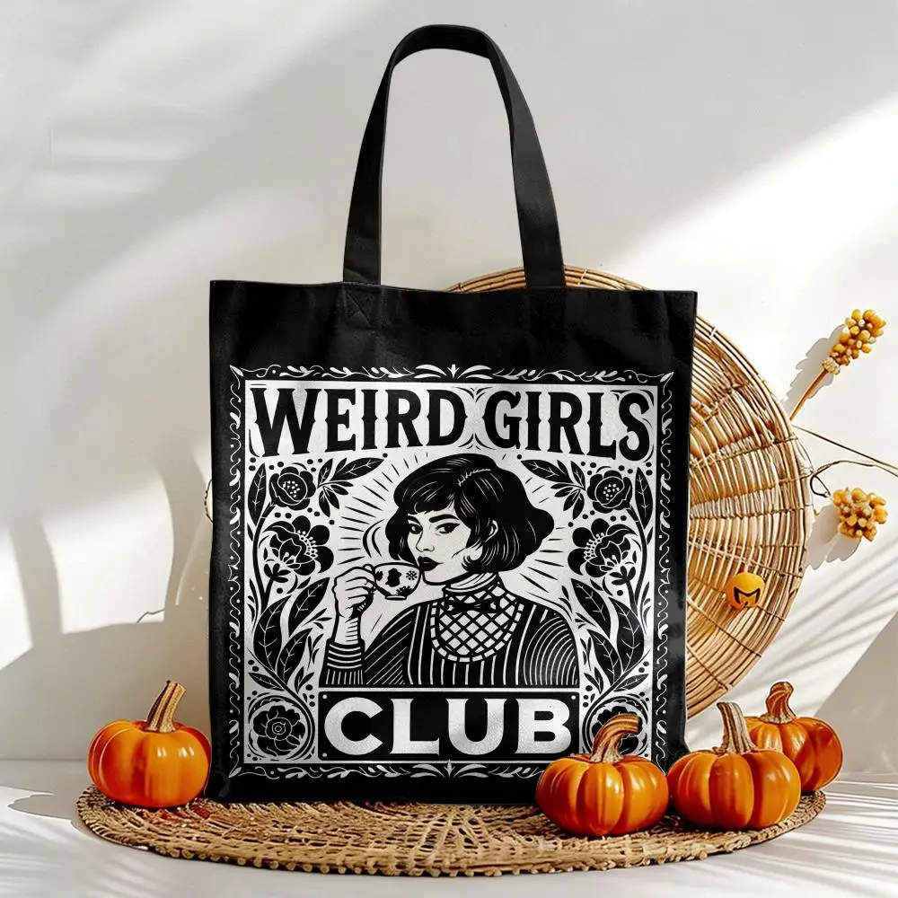1pc W-Weird G-Girls Club Storage Bags Double-Sided Print Tote Bag Fashion Large Capacity Women's Shoulder Handbag