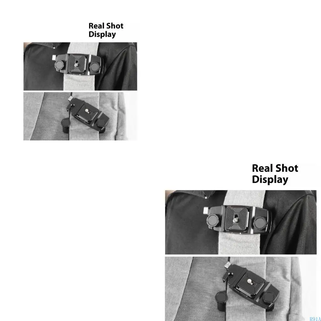 

R91A Aluminum DSLR Camera Quick Release Plate Clamp Quick Mount Tripod Mount Adapter Camera Clamp 1/4 Thread Mount