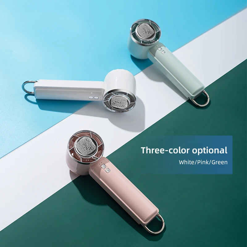 2025 New Ice Pack Handheld Fan with Long Battery Life USB Rechargeable Mini Fan Hiking Buckle Portable Fan Suitable for Outdoor