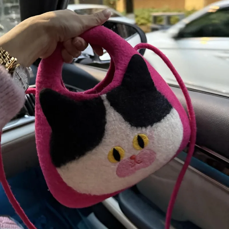 

2026 Cute Cartoon Cat Pattern Crossbody Bag Spring New Fashion Street Style Single Shoulder Bag Sac A Main Femme