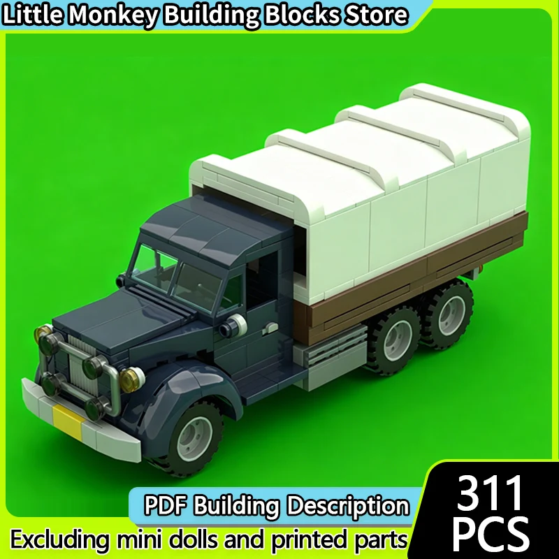 

City Car Model MOC Building Bricks Military Cargo Transport Truck Modular Technology Gifts Holiday Assemble Children Toys Suit