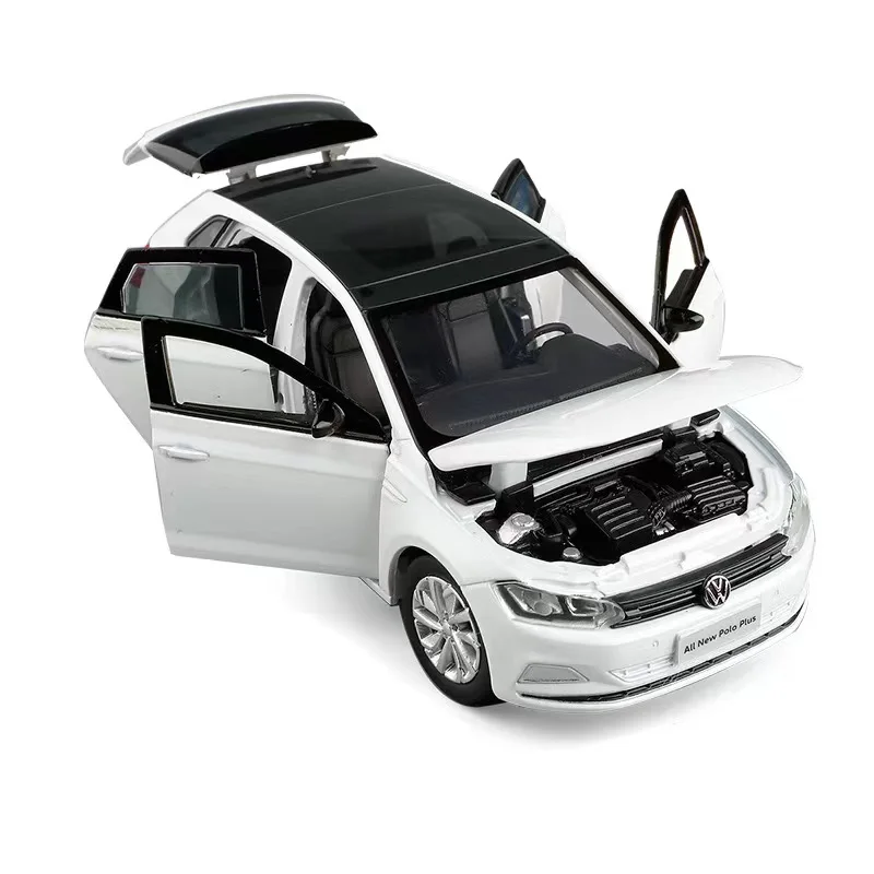 1: 32 Touareg Touan POLO alloy car model with shock absorption, sound and light decoration, a friendly gift for children.