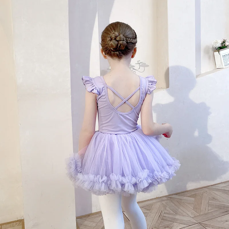 Children\'s Dance Clothing Autumn Girls Practice Clothing Sleeveless Grade Examination Chinese Dance Toddler Tutu Two-piece Set