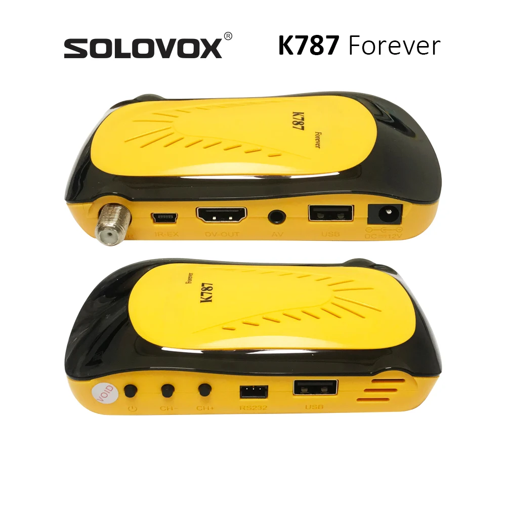 SOLOVOX K787 Forever DVB-S2X صندوق التلفزيون عبر الأقمار الصناعية يدعم 1080P Full HD H.265 HEVC فك USB 2.0 Inculding 2 قطعة RCU