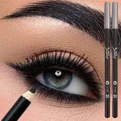 2pcs Long-Lasting Black Eyeliner & Brow Pencil Set Waterproof with Easy Application and Natural Finish Smooth Pen Beauty Tool
