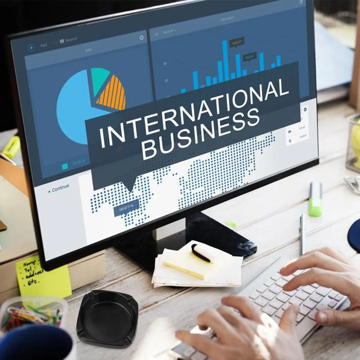 

White Square Ashtray Household Ktv Use Heat Resistant Lightweight Imitation Porcelain Outdoor