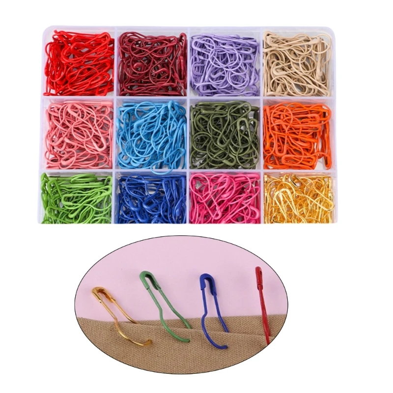 

1200Pcs Colorful Metal Stiching Marker 18Pcs Large Eye Knitting Needle with Case for Hobbyist Knitting Crocheting