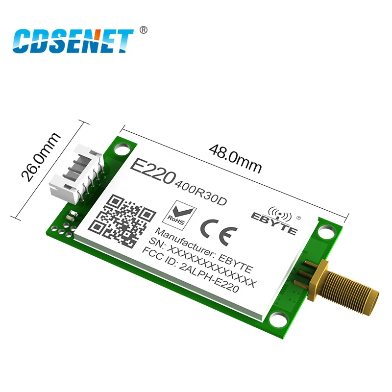 CDSENET LLCC68 LoRa Модуль RS485 433 МГц 470 МГц E220-400R30D 30 дБм 10 км беспроводной приемник приемника дальнего радиуса действия RF модуль SMA