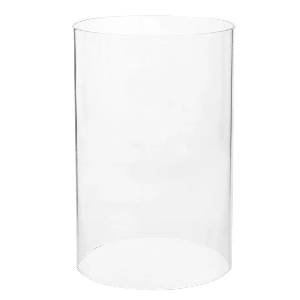 Capa sem fundo de vidro transparente para furacão, 6x4 polegadas, para festa em casa, uso ao ar livre, alta transparência, proteção contra chamas