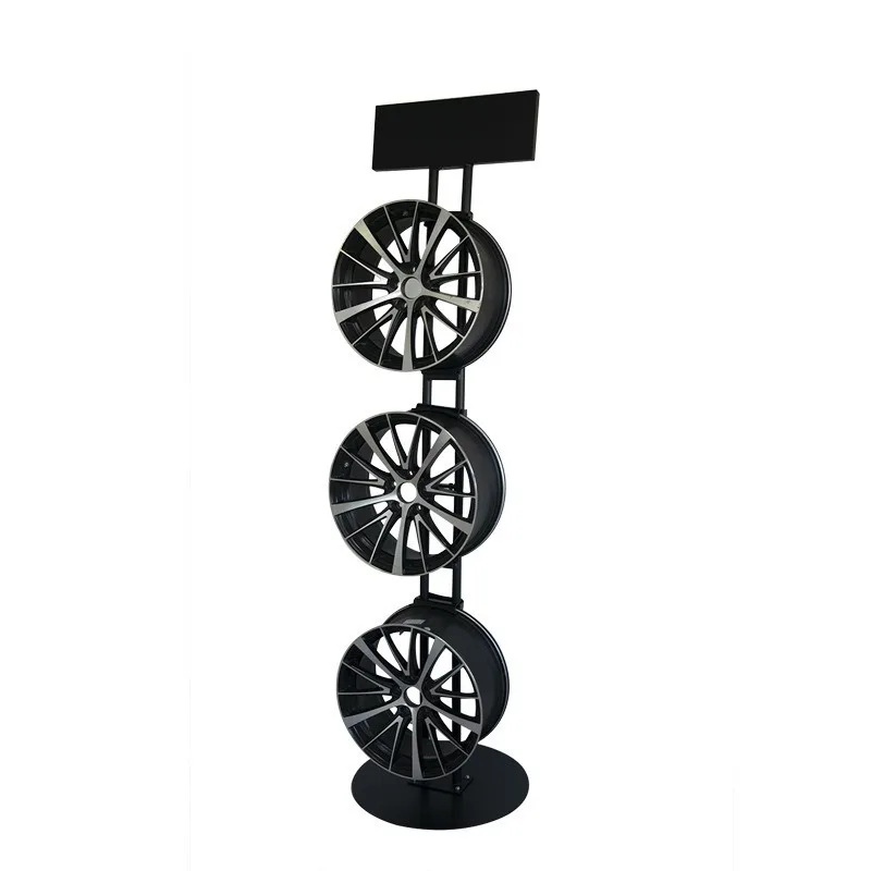 Single/double-sided disc base wheel hub display rack, car modification steel ring rack