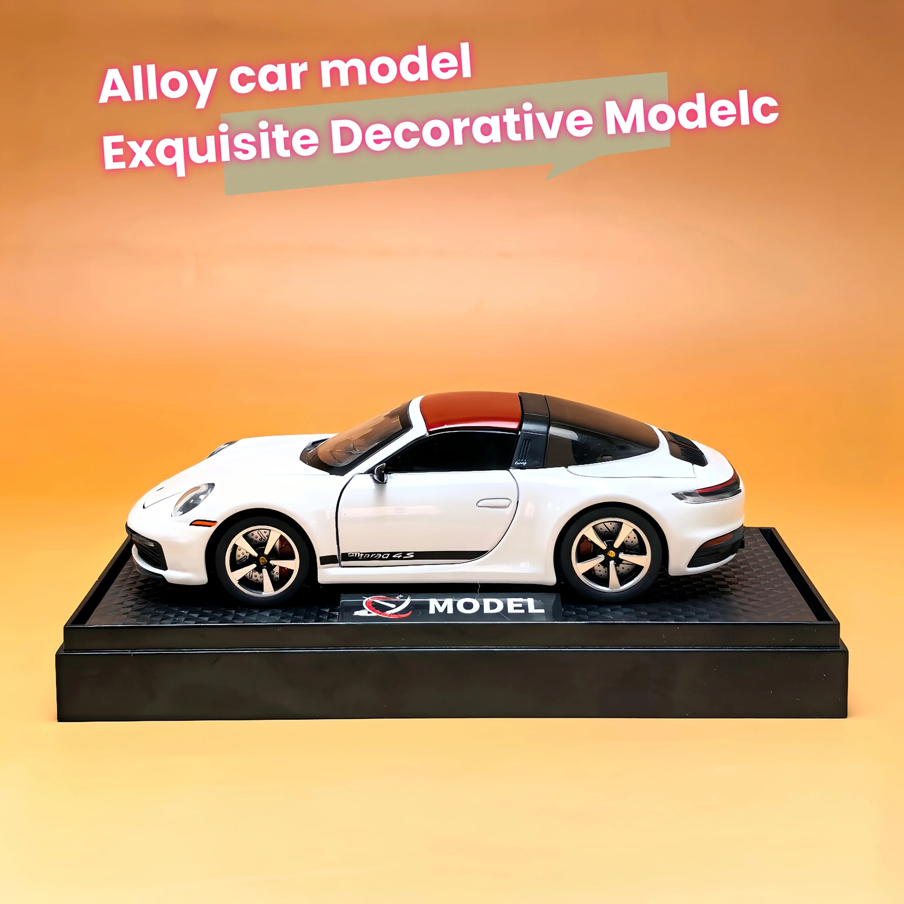1:32 Scale Alloy Diecast Car Model With Fully Opening Doors Sound Light Pull Back High Simulation Ornaments For Collection Gift